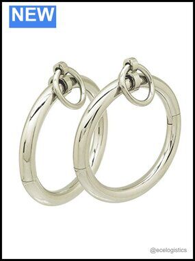 304 Stainless Steel Lockable Cuff Bracelet with O Ring